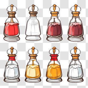 Perfume Bottle - Colorful Decorative Glass Bottles Transparent PNG