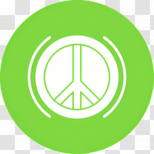 Peace Sign - Green Peace Symbol Transparent PNG