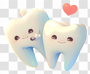 Cute Teeth - Cute Smiling Teeth With Heart Transparent PNG