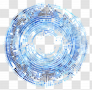 Dotted Circle - Blue Circular Abstract Pattern Transparent PNG