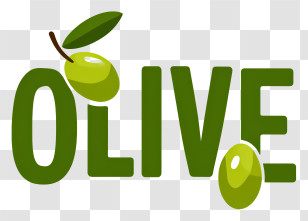 Olive Logo - Green OLIVE Logo With Olive Transparent PNG