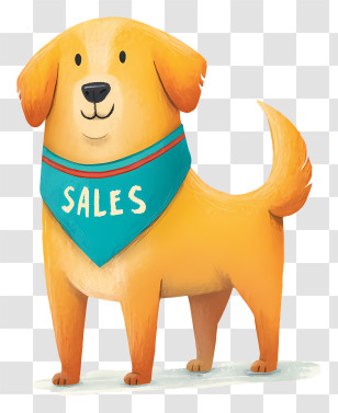 Golden Retriever Dog - Sales Dog Mascot Transparent PNG