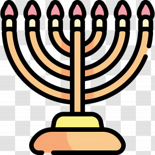 Hanukkah Menorah - Hanukkah Menorah Illustration Transparent PNG