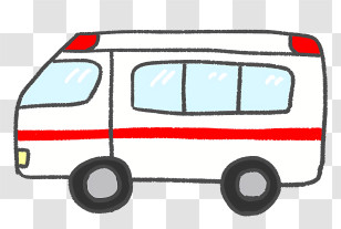 Transport Ambulance Red Stripes White Body Red And White Cross Transparent PNG