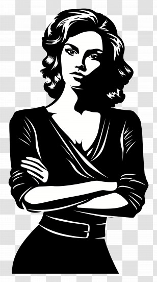 Woman - Confident Woman Silhouette Transparent PNG