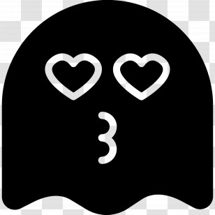 Ghost Emoji - Ghost With Heart Eyes Emoji Transparent PNG