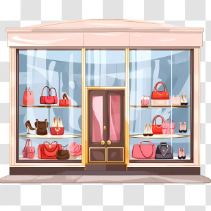 Handbag Store
 - Shop Front Display With Bags And Shoes Transparent PNG