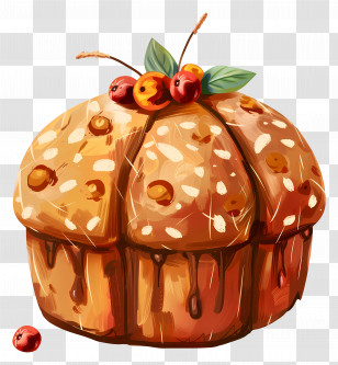 Panettone - Fruit Cake Transparent PNG