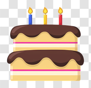 Birthday Cake - Birthday Cake With Colorful Candles Transparent PNG