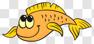 Cartoon Fish - Cartoon Goldfish Illustration Transparent PNG