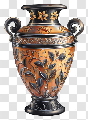 Vase - Beautiful Ornate Vase Transparent PNG