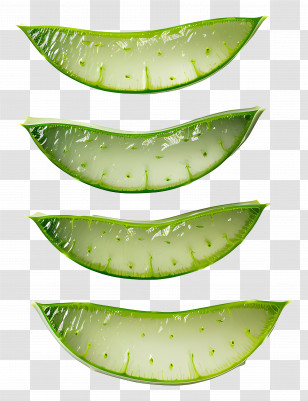 Aloe Vera Slices - Fresh Aloe Vera Slices For Skincare Transparent PNG