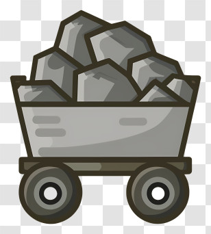 Cart Filled With Rocks - Cart Filled With Coal Transparent PNG