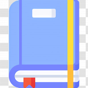 Book Cover - Blue Book With Bookmark And Strap Transparent PNG