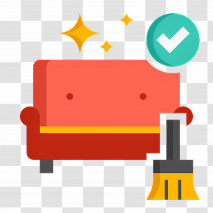 Sofa Cleaning - Clean Sofa With Cleaning Tools Transparent PNG