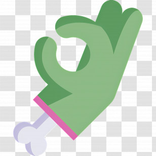 Halloween Hand - Creepy Green Zombie Hand Transparent PNG