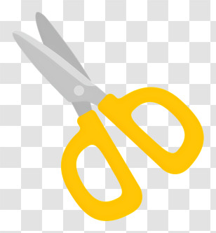 Icon - Yellow-Handled Scissors Illustration Transparent PNG