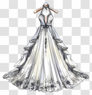 Boho Wedding Dress - Elegant Wedding Dress Transparent PNG