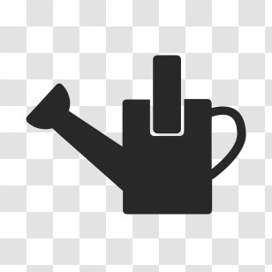Gardening Tools Icon - Black Watering Can Icon Transparent PNG