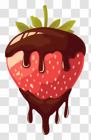 Chocolate Dipped Strawberries - Chocolate Covered Strawberry Transparent PNG