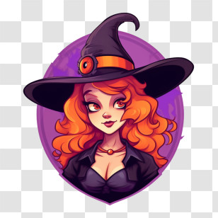 Witch Girl
 - Witch With Hat Character Illustration Transparent PNG