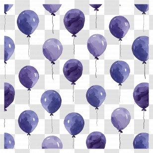 Balloon Pattern - Purple Balloons Pattern For Celebrations Transparent PNG