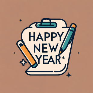 Happy New Year - Happy New Year Greeting Card Transparent PNG