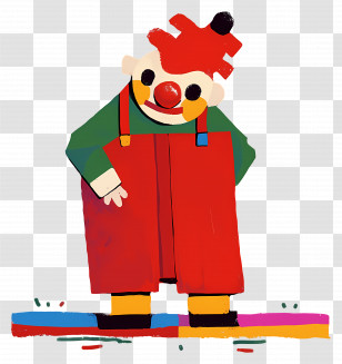 Clown - Colorful Clown Character Illustration Transparent PNG