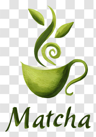 Matcha Tea Logo - Matcha Green Tea Cup Logo Transparent PNG