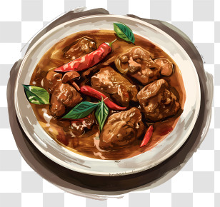 Massaman Curry - Bowl Of Spicy Meat Dish Transparent PNG