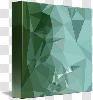 Low Poly Green Digital Art Polygon - Triangle - Abstract Transparent PNG