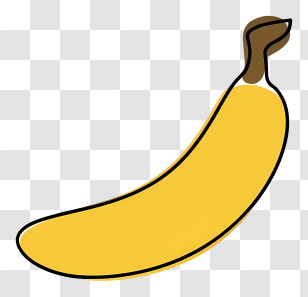 Single Banana Peel - Yellow Banana Illustration Transparent PNG