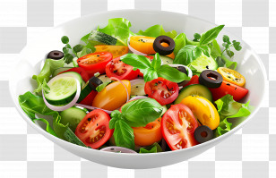 Vegetable Salad - Fresh Vegetable Salad In A Bowl Transparent PNG