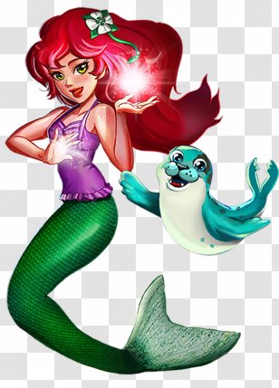 Mermaid Fin Fun Cartoon - Flower Transparent PNG
