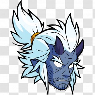 Brawlhalla Video Game Art Skin - Black And White - Head Transparent PNG