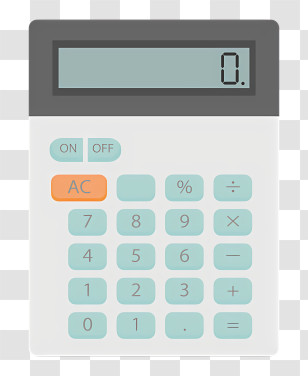 Business - Digital Calculator Illustration With Display Transparent PNG