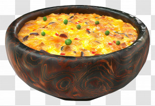 African Food - Baked Dish With Golden Top In A Bowl Transparent PNG