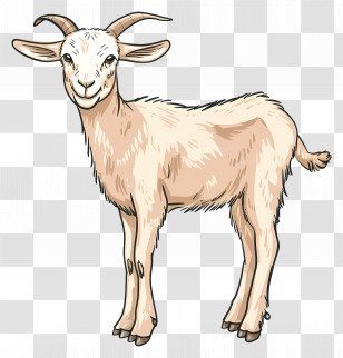 Goat Illustration - Illustration Of A Goat Transparent PNG