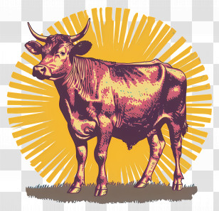 Cow - Illustration Of A Cow Transparent PNG