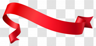 Red Curved Ribbon - Flowing Red Ribbon Transparent PNG