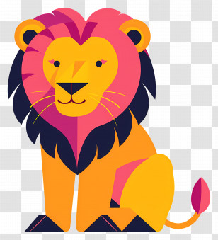 Cartoon Lion - Cartoon Lion Illustration Transparent PNG