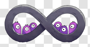 Infinite Symbol - Infinity Symbol With Purple Creatures Transparent PNG