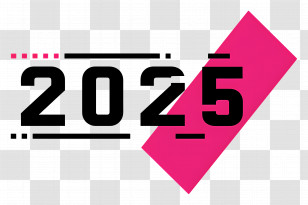 2025 Year - 2025 Minimal Pink Design Transparent PNG