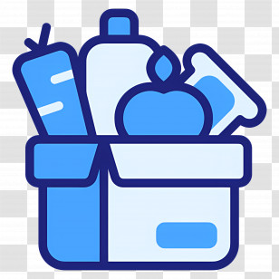 Food Donation - Grocery Box With Supplies Transparent PNG