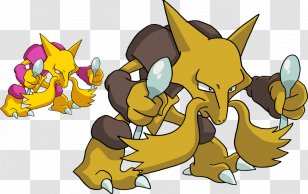 PokÃ©mon X And Y Red Blue Battle Revolution Alakazam - Vertebrate - Abracadabra Transparent PNG