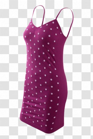 Polka Dot Neck Top Pink M Swimsuit - Tree - Dress Transparent PNG