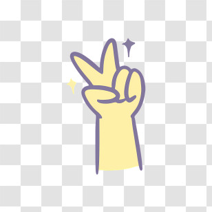 Icon - Peace Sign Hand Gesture Transparent PNG