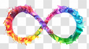 Rainbow Infinity Sign - Colorful Infinity Symbol Transparent PNG