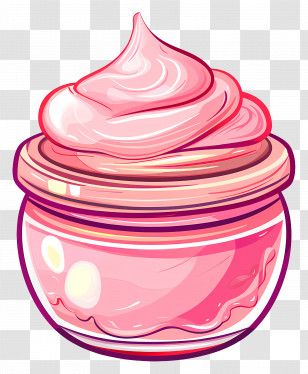 Cream - Pink Cream Jar Illustration Transparent PNG