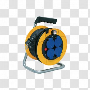 Roller Furling AC Power Plugs And Sockets Electrical Cable Extension Cords Brennenstuhl France - Yellow - Baby Lotion Transparent PNG